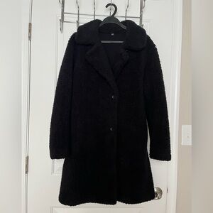 Uniqlo Women's Classic Black Teddy Jacket